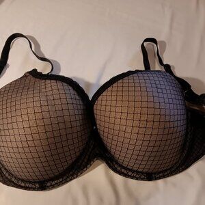 Black fishnet nursing bra